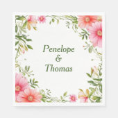 パーソナライズされた結婚かシャワーのナプキン スタンダードランチョンナプキン (正面)