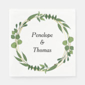 パーソナライズされた結婚かシャワーのナプキン スタンダードランチョンナプキン (正面)