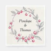 パーソナライズされた結婚かシャワーのナプキン スタンダードランチョンナプキン (正面)