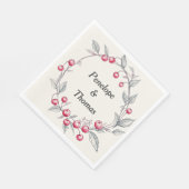 パーソナライズされた結婚かシャワーのナプキン スタンダードランチョンナプキン (角)