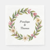 パーソナライズされた結婚かシャワーのナプキン スタンダードランチョンナプキン (正面)