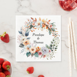 パーソナライズされた結婚かシャワーのナプキン スタンダードランチョンナプキン