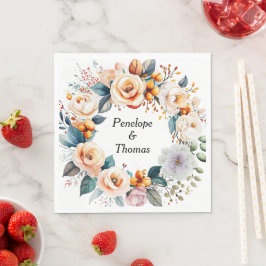 パーソナライズされた結婚かシャワーのナプキン スタンダードランチョンナプキン