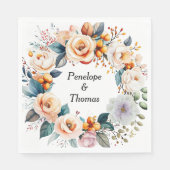 パーソナライズされた結婚かシャワーのナプキン スタンダードランチョンナプキン (正面)