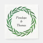 パーソナライズされた結婚かシャワーのナプキン スタンダードランチョンナプキン (正面)