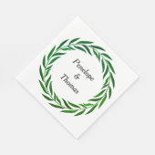 パーソナライズされた結婚かシャワーのナプキン スタンダードランチョンナプキン (角)