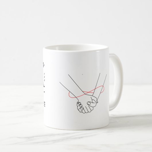 パーソナライズされた結婚のキャンピングマグ，ギフト コーヒーマグカップ (正面右)