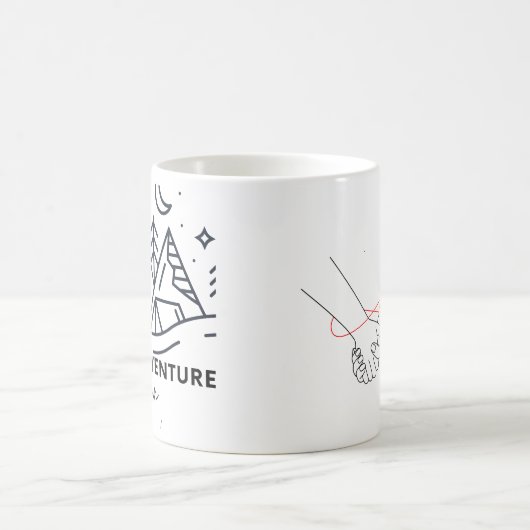 パーソナライズされた結婚のキャンピングマグ，ギフト コーヒーマグカップ (中央)