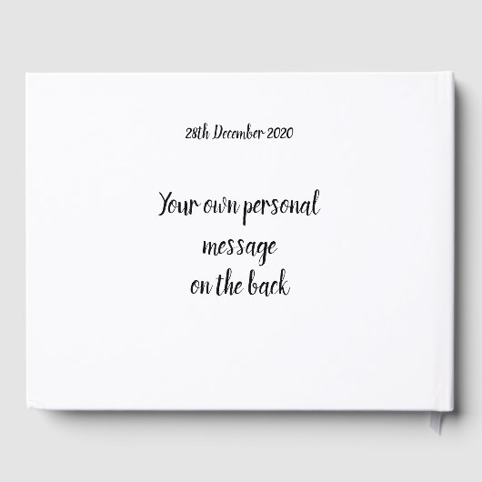 パーソナライズされた結婚のケーキイラストレーション結婚 ゲストブック (裏面)