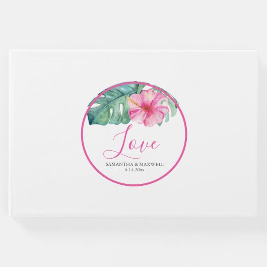 パーソナライズされた結婚のゲストブックフローラ ゲストブック (正面)