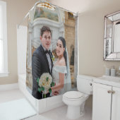 パーソナライズされた結婚のシャワーカーテン シャワーカーテン (インサイチュ)