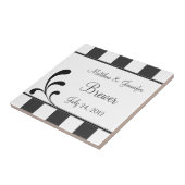 パーソナライズされた結婚のタイルの贈り物&文字付き保管 タイル (側面)