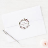 パーソナライズされた結婚の丸いステッカー ラウンドシール (封筒)