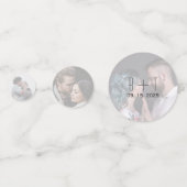 パーソナライズされた結婚の写真紙吹雪 コンフェッティ (正面)