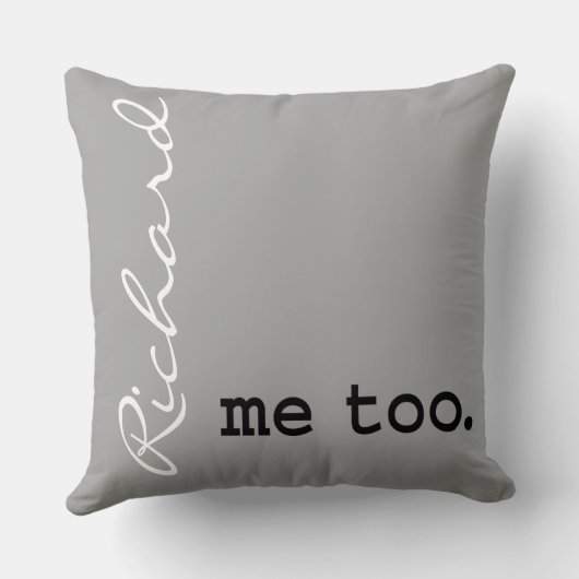 パーソナライズされた結婚の枕 – 私は行う。私も。 クッション (裏面)