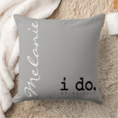パーソナライズされた結婚の枕 – 私は行う。私も。 クッション (ブランケット)