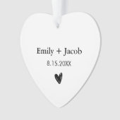 パーソナライズされた結婚の贈り物の名結婚した前 オーナメント (正面)