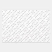 パーソナライズされた結婚の願い白銀 ラッピングペーパーシート (正面3)