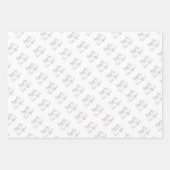 パーソナライズされた結婚の願い白銀 ラッピングペーパーシート (正面)