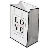 パーソナライズされた結婚の/バレンタイン ミディアムペーパーバッグ (裏面アングル)