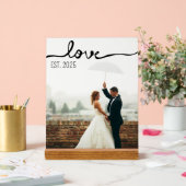 パーソナライズされた結婚のEST。ピクチャー アクリルサイン (ウェディング)