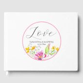 パーソナライズされた結婚のGuest Booksフローラ ゲストブック (正面)