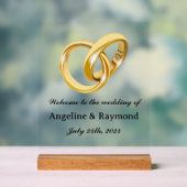 パーソナライズされた結婚アクリル標識 アクリルサイン (ニュートラル)