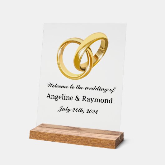 パーソナライズされた結婚アクリル標識 アクリルサイン (傾斜)