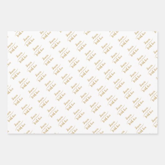 パーソナライズされた結婚ウィッシュシルバー金ゴールド白黒 ラッピングペーパーシート (正面2)