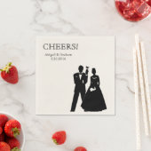 パーソナライズされた結婚カクテルナプキンス スタンダードカクテルナプキン (インサイチュ)