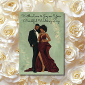 パーソナライズされた結婚カード | アフリカエレガントアメリカ カード