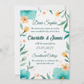 パーソナライズされた結婚カード 招待状 (裏面)