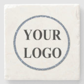 パーソナライズされた結婚ギフトカスタマイズアイディアロゴ ストーンコースター (正面)