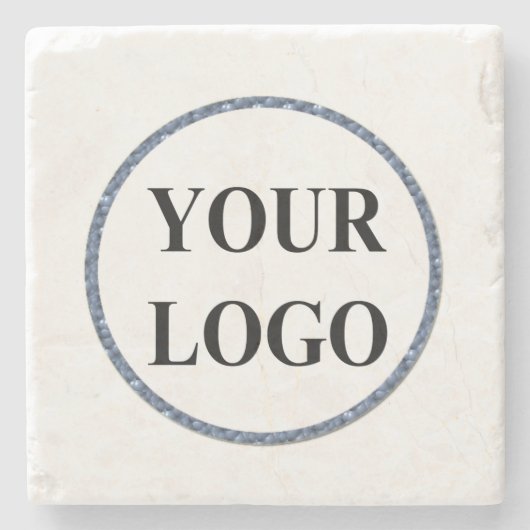 パーソナライズされた結婚ギフトカスタマイズアイディアロゴ ストーンコースター (正面)
