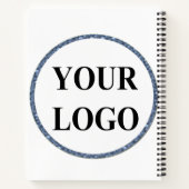 パーソナライズされた結婚ギフト独自のロゴを作成 ノートブック (裏面)