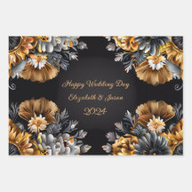 パーソナライズされた結婚ギフト金ゴールド・シルバー