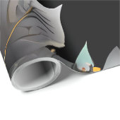 パーソナライズされた結婚ギフト金ゴールド・シルバー ラッピングペーパー (ロールコーナー)