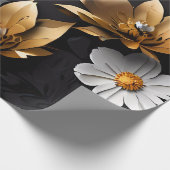 パーソナライズされた結婚ギフト金ゴールド・シルバー ラッピングペーパー (角)