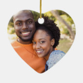 パーソナライズされた結婚ギフト – カップル結婚したギフト セラミックオーナメント (裏面)