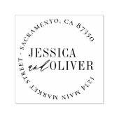 パーソナライズされた結婚クラシック差出人住所 セルフインキングスタンプ (デザイン)