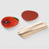 パーソナライズされた結婚ケシ ハンドファン (組立なし)