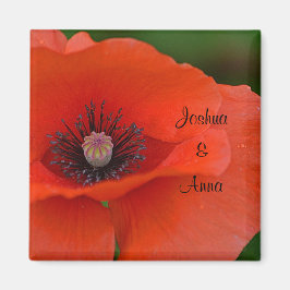 パーソナライズされた結婚ケシ マグネット