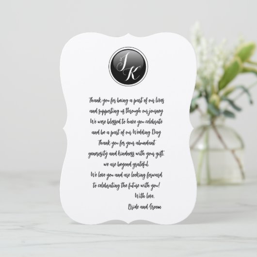 パーソナライズされた結婚サンキューカード 招待状 (スタンド正面)