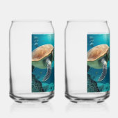 パーソナライズされた結婚シャンパンフルテエレガント- Br ガラス缶 (右)