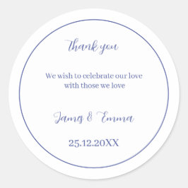 パーソナライズされた結婚シンプル紫 ラウンドシール