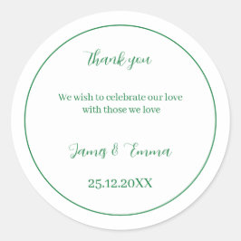 パーソナライズされた結婚シンプル ラウンドシール