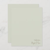 パーソナライズされた結婚シンプルSageの文具 (正面/裏面)