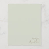 パーソナライズされた結婚シンプルSageの文具 (正面)