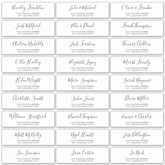 パーソナライズされた結婚ス住所 シール (正面)