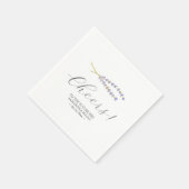 パーソナライズされた結婚ズ・ナプキンス・ラベンダー スタンダードカクテルナプキン (角)